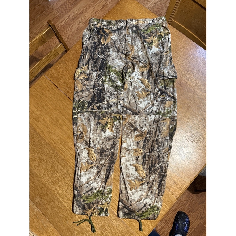 Cabela's SuperTec By Medalist Camo Cargo Pants Mens XL Nylon Lightweight Hunting
